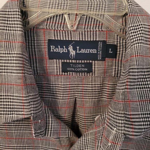 Ralph Lauren classic fit brown checks men's long sleeves shirt size L. - Picture 6 of 15